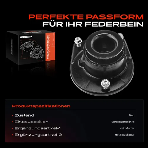 Federbeinstützlager Vorderachse links Frankberg 5481FB0020020 Bild Federbeinstützlager Vorderachse links Frankberg 5481FB0020020