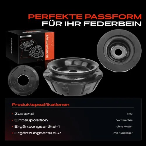 Federbeinstützlager Vorderachse beidseitig Frankberg 5481FB0020023 Bild Federbeinstützlager Vorderachse beidseitig Frankberg 5481FB0020023