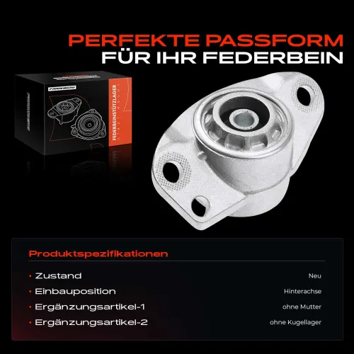 Federbeinstützlager Hinterachse beidseitig Frankberg 5481FB0020031 Bild Federbeinstützlager Hinterachse beidseitig Frankberg 5481FB0020031