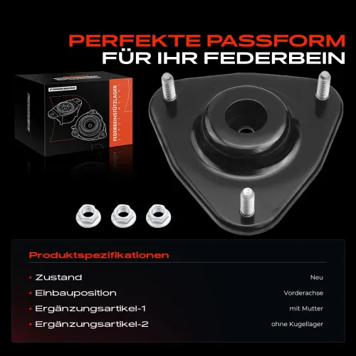 Federbeinstützlager Vorderachse beidseitig Frankberg 5481FB0020032 Bild Federbeinstützlager Vorderachse beidseitig Frankberg 5481FB0020032