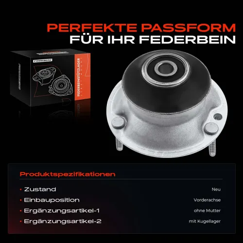 Federbeinstützlager Vorderachse beidseitig Frankberg 5481FB0020033 Bild Federbeinstützlager Vorderachse beidseitig Frankberg 5481FB0020033