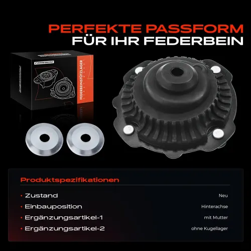 Federbeinstützlager Hinterachse beidseitig Frankberg 5481FB0020036 Bild Federbeinstützlager Hinterachse beidseitig Frankberg 5481FB0020036