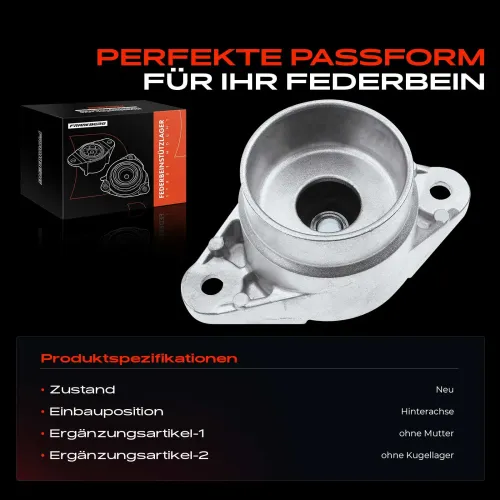 Federbeinstützlager Hinterachse beidseitig Frankberg 5481FB0020040 Bild Federbeinstützlager Hinterachse beidseitig Frankberg 5481FB0020040