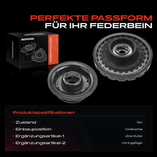 Federbeinstützlager Vorderachse beidseitig Frankberg 5481FB0020042 Bild Federbeinstützlager Vorderachse beidseitig Frankberg 5481FB0020042