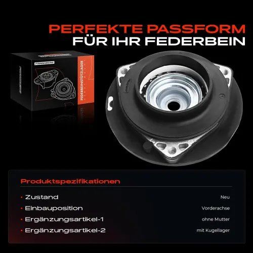 Federbeinstützlager Vorderachse beidseitig Frankberg 5481FB0020043 Bild Federbeinstützlager Vorderachse beidseitig Frankberg 5481FB0020043