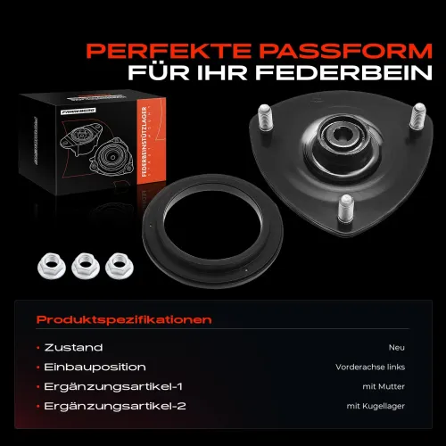 Federbeinstützlager Vorderachse links Frankberg 5481FB0020048 Bild Federbeinstützlager Vorderachse links Frankberg 5481FB0020048