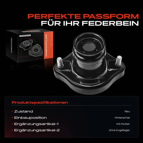 Federbeinstützlager Hinterachse beidseitig Frankberg 5481FB0020050 Bild Federbeinstützlager Hinterachse beidseitig Frankberg 5481FB0020050