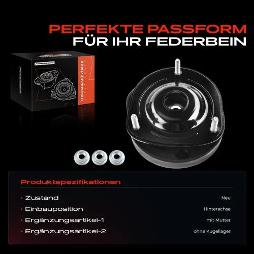 Federbeinstützlager Hinterachse beidseitig Frankberg 5481FB0020051 Bild Federbeinstützlager Hinterachse beidseitig Frankberg 5481FB0020051