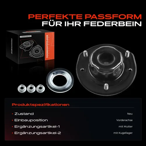 Federbeinstützlager Vorderachse beidseitig Frankberg 5481FB0020053 Bild Federbeinstützlager Vorderachse beidseitig Frankberg 5481FB0020053