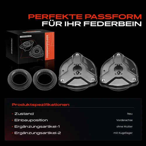 Federbeinstützlager Vorderachse beidseitig Frankberg 5481FB0020054 Bild Federbeinstützlager Vorderachse beidseitig Frankberg 5481FB0020054