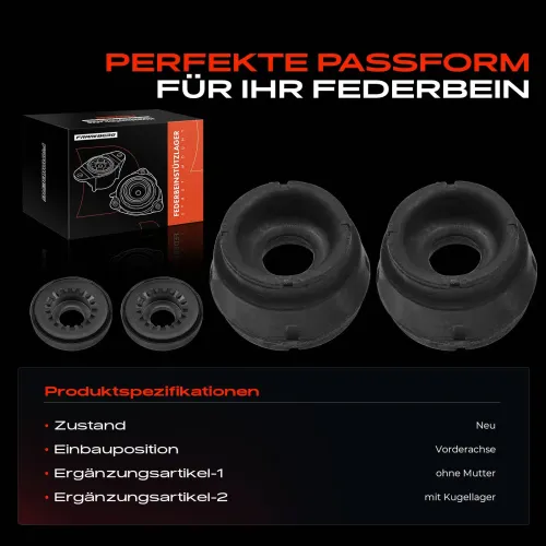 Federbeinstützlager Vorderachse beidseitig Frankberg 5481FB0020055 Bild Federbeinstützlager Vorderachse beidseitig Frankberg 5481FB0020055