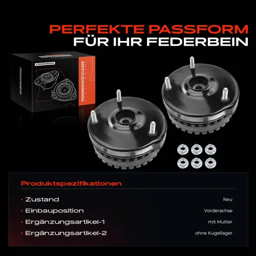 Federbeinstützlager Vorderachse beidseitig Frankberg 5481FB0020056 Bild Federbeinstützlager Vorderachse beidseitig Frankberg 5481FB0020056