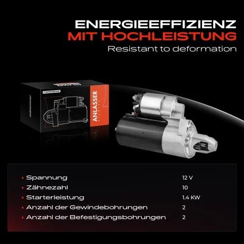 Starter 12 V 1,4 kW 1,7 kW Frankberg 5481FB0020240 Bild Starter 12 V 1,4 kW 1,7 kW Frankberg 5481FB0020240