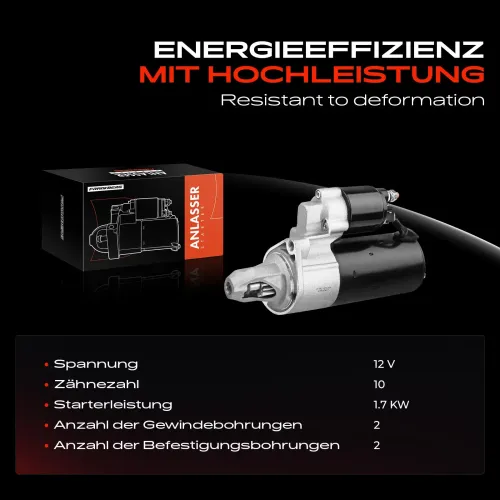 Starter 12 V 1,7 kW 1,8 kW Frankberg 5481FB0020246 Bild Starter 12 V 1,7 kW 1,8 kW Frankberg 5481FB0020246