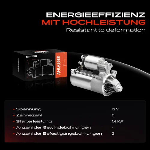 Starter 12 V 1,4 kW Frankberg 5481FB0020258 Bild Starter 12 V 1,4 kW Frankberg 5481FB0020258