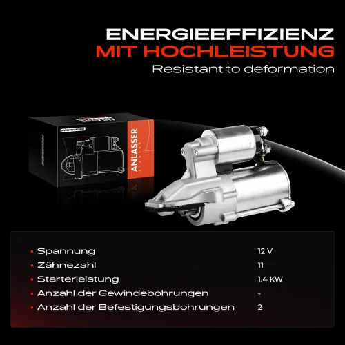 Starter 12 V 1,4 kW 1,2 kW Frankberg 5481FB0020259 Bild Starter 12 V 1,4 kW 1,2 kW Frankberg 5481FB0020259