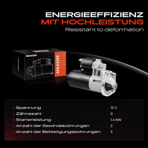 Starter 12 V 1,4 kW Frankberg 5481FB0020270 Bild Starter 12 V 1,4 kW Frankberg 5481FB0020270