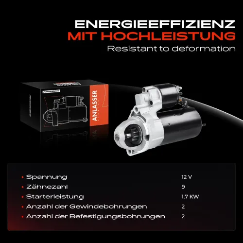 Starter 12 V 1,7 kW Frankberg 5481FB0020276 Bild Starter 12 V 1,7 kW Frankberg 5481FB0020276