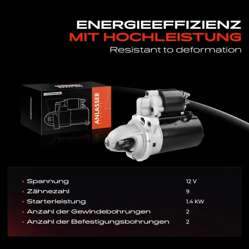 Starter 12 V 1,4 kW Frankberg 5481FB0020282 Bild Starter 12 V 1,4 kW Frankberg 5481FB0020282