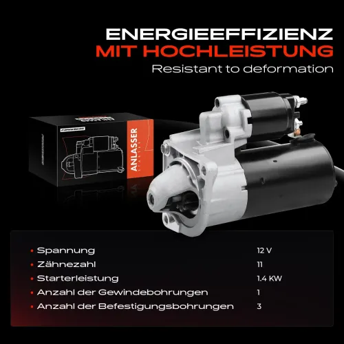 Starter 12 V 1,4 kW Frankberg 5481FB0020341 Bild Starter 12 V 1,4 kW Frankberg 5481FB0020341