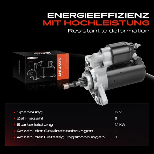 Starter 12 V 1,1 kW Frankberg 5481FB0020351 Bild Starter 12 V 1,1 kW Frankberg 5481FB0020351