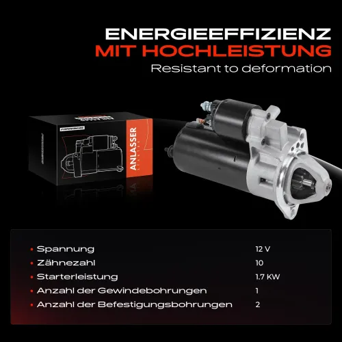 Starter 12 V 1,7 kW Frankberg 5481FB0020380 Bild Starter 12 V 1,7 kW Frankberg 5481FB0020380