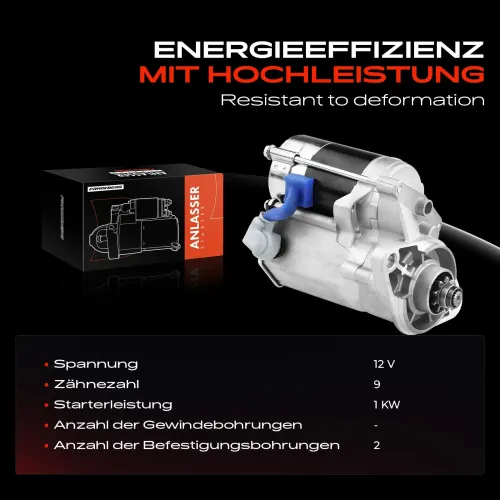 Starter 12 V 1 kW 1,0 kW Frankberg 5481FB0020390 Bild Starter 12 V 1 kW 1,0 kW Frankberg 5481FB0020390