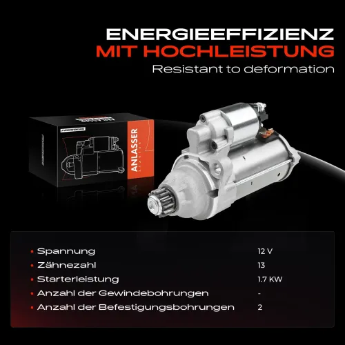 Starter 12 V 1,7 kW Frankberg 5481FB0020418 Bild Starter 12 V 1,7 kW Frankberg 5481FB0020418