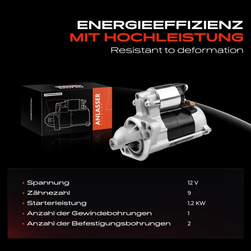 Starter 12 V 1,2 kW 1,0 kW Frankberg 5481FB0020424 Bild Starter 12 V 1,2 kW 1,0 kW Frankberg 5481FB0020424