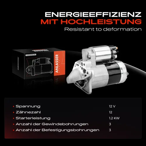 Starter 12 V 1,2 kW Frankberg 5481FB0020438 Bild Starter 12 V 1,2 kW Frankberg 5481FB0020438