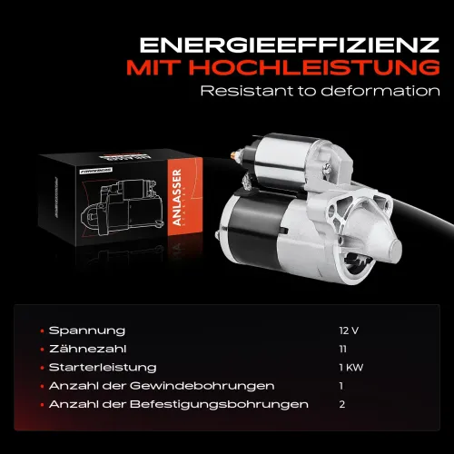 Starter 12 V 1 kW Frankberg 5481FB0020450 Bild Starter 12 V 1 kW Frankberg 5481FB0020450