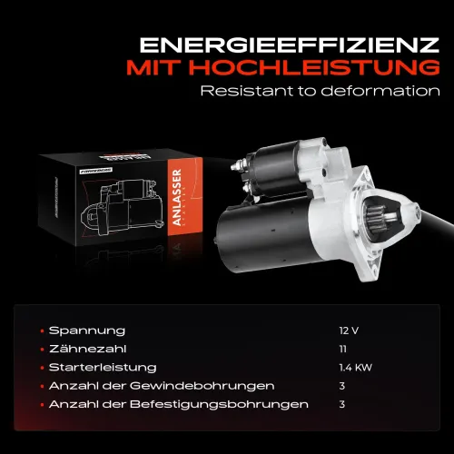 Starter 12 V 1,4 kW Frankberg 5481FB0020469 Bild Starter 12 V 1,4 kW Frankberg 5481FB0020469