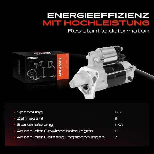 Starter 12 V 1 kW Frankberg 5481FB0020493 Bild Starter 12 V 1 kW Frankberg 5481FB0020493