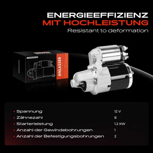 Starter 12 V 1,2 kW Frankberg 5481FB0020515 Bild Starter 12 V 1,2 kW Frankberg 5481FB0020515