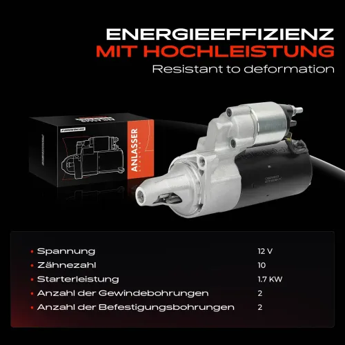 Starter 12 V 1,7 kW Frankberg 5481FB0020551 Bild Starter 12 V 1,7 kW Frankberg 5481FB0020551