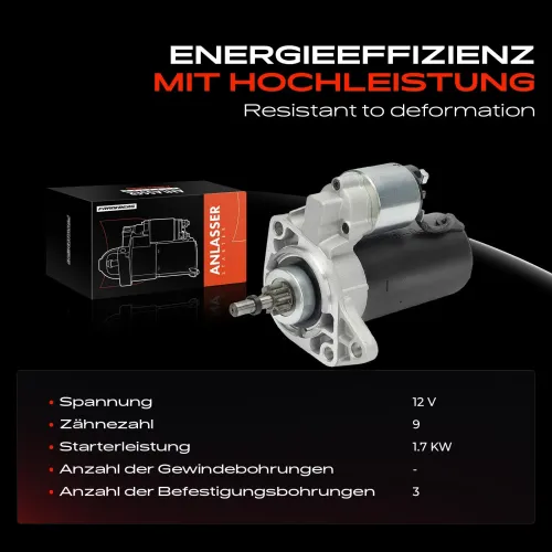 Starter 12 V 1,7 kW 1,8 kW Frankberg 5481FB0020552 Bild Starter 12 V 1,7 kW 1,8 kW Frankberg 5481FB0020552