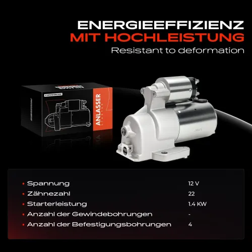 Starter 12 V 1,4 kW 1,5 kW Frankberg 5481FB0020556 Bild Starter 12 V 1,4 kW 1,5 kW Frankberg 5481FB0020556