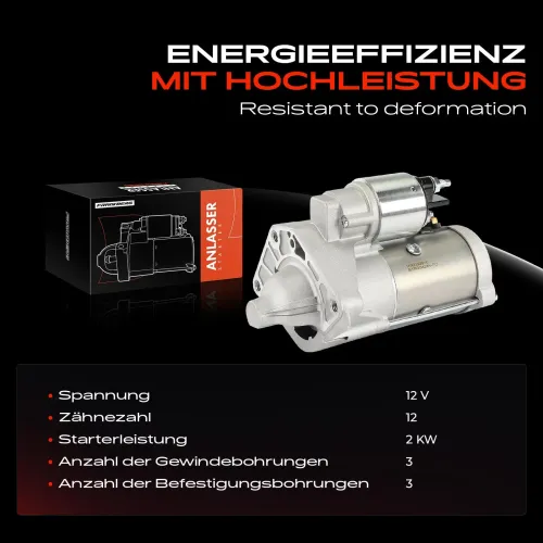 Starter 12 V 2 kW Frankberg 5481FB0020587 Bild Starter 12 V 2 kW Frankberg 5481FB0020587