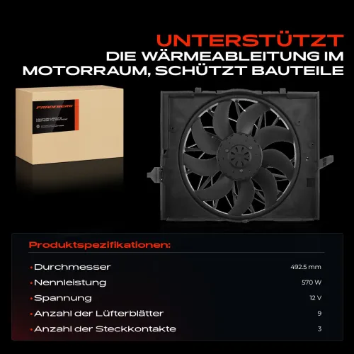Lüfter, Motorkühlung 12 V Frankberg 5481FB0021264 Bild Lüfter, Motorkühlung 12 V Frankberg 5481FB0021264