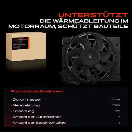 Lüfter, Motorkühlung 12 V Frankberg 5481FB0021281 Bild Lüfter, Motorkühlung 12 V Frankberg 5481FB0021281