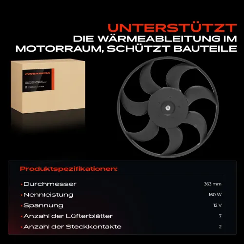 Lüfter, Motorkühlung 12 V Frankberg 5481FB0021282 Bild Lüfter, Motorkühlung 12 V Frankberg 5481FB0021282