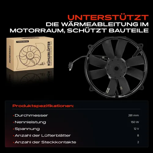 Lüfter, Motorkühlung 12 V Frankberg 5481FB0021332 Bild Lüfter, Motorkühlung 12 V Frankberg 5481FB0021332