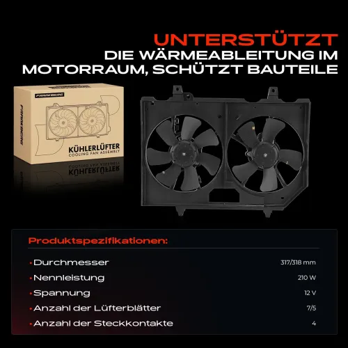 Lüfter, Motorkühlung 12 V Frankberg 5481FB0021350 Bild Lüfter, Motorkühlung 12 V Frankberg 5481FB0021350