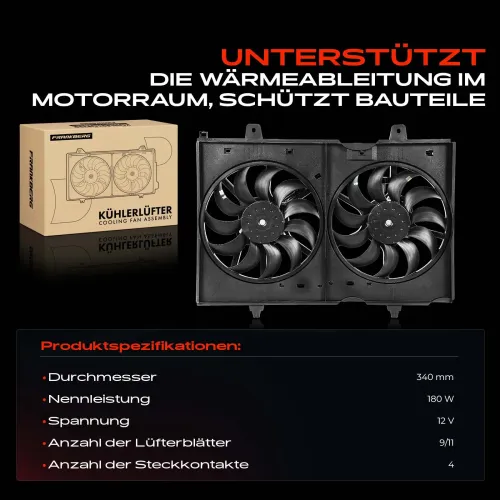 Lüfter, Motorkühlung 12 V Frankberg 5481FB0021351 Bild Lüfter, Motorkühlung 12 V Frankberg 5481FB0021351