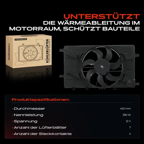 Lüfter, Motorkühlung 12 V Frankberg 5481FB0021356 Bild Lüfter, Motorkühlung 12 V Frankberg 5481FB0021356