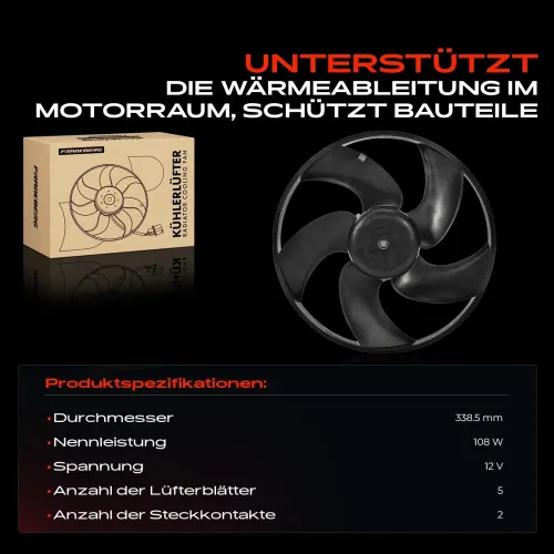 Lüfter, Motorkühlung 12 V Frankberg 5481FB0021363 Bild Lüfter, Motorkühlung 12 V Frankberg 5481FB0021363