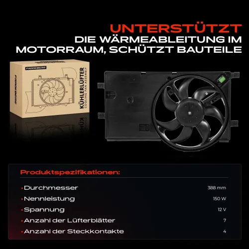 Lüfter, Motorkühlung 12 V Frankberg 5481FB0021364 Bild Lüfter, Motorkühlung 12 V Frankberg 5481FB0021364