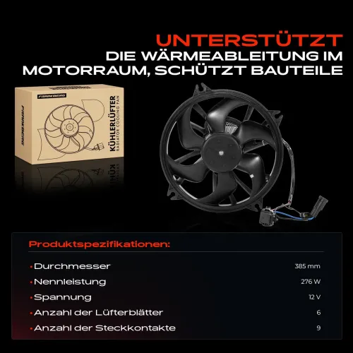 Lüfter, Motorkühlung 12 V Frankberg 5481FB0021367 Bild Lüfter, Motorkühlung 12 V Frankberg 5481FB0021367