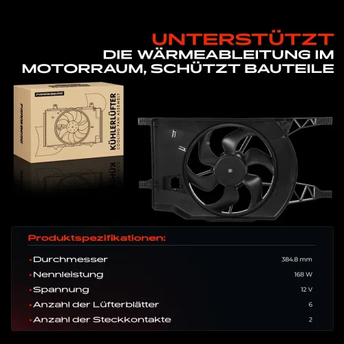 Lüfter, Motorkühlung 12 V Frankberg 5481FB0021373 Bild Lüfter, Motorkühlung 12 V Frankberg 5481FB0021373