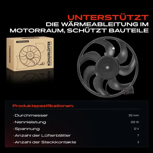 Lüfter, Motorkühlung 12 V Frankberg 5481FB0021378 Bild Lüfter, Motorkühlung 12 V Frankberg 5481FB0021378